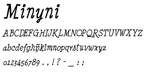 Minyni font