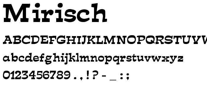 Mirisch font