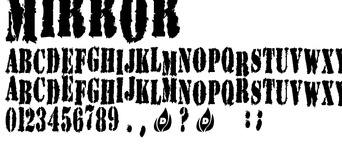 Mirror font