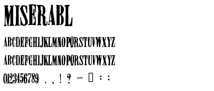 Miserabl font