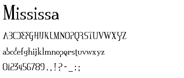 Mississa font