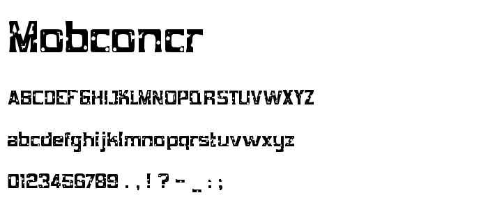 Mobconcr font