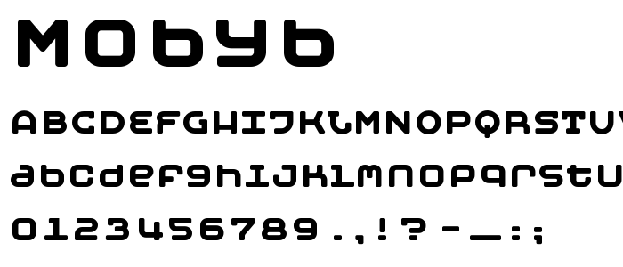 Mobyb font