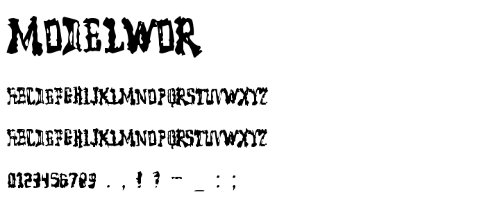 Modelwor font