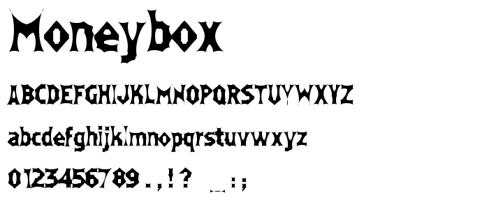 Moneybox font