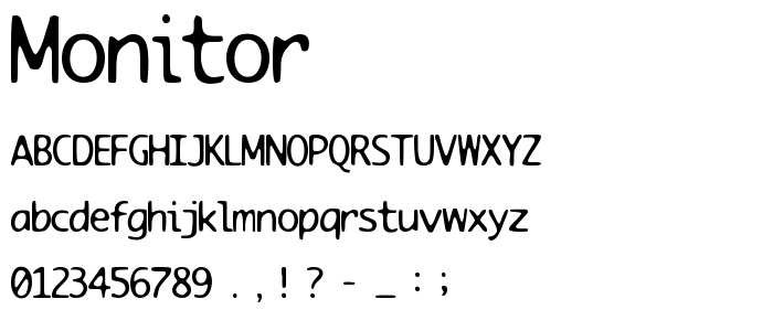 Monitor font