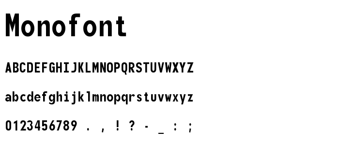 Monofont font