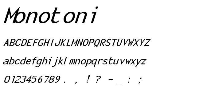 Monotoni font