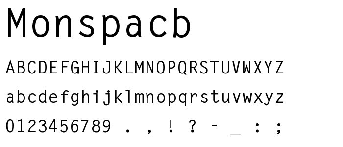 Monspacb font