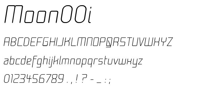 Moon00i font