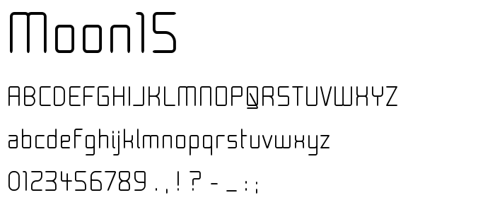 Moon15 font