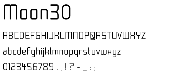 Moon30 font