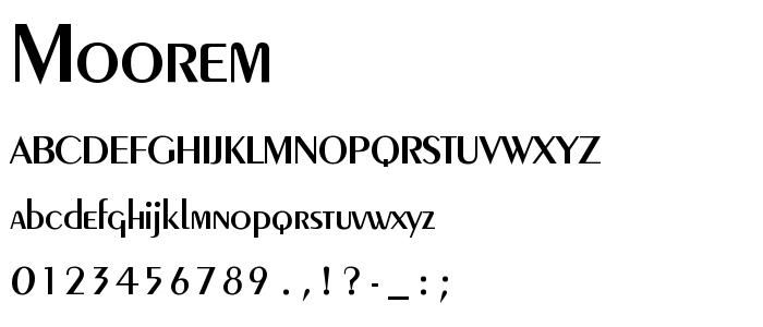 Moorem font