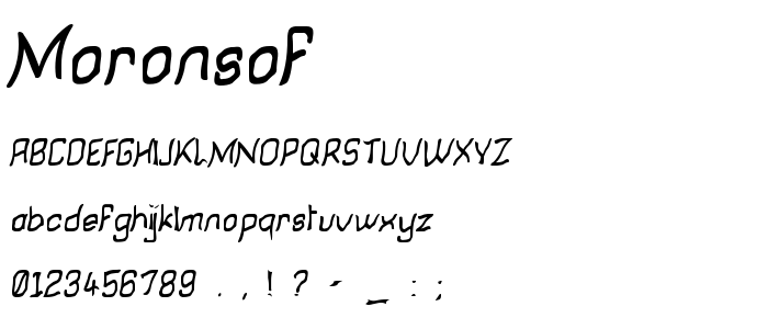 Moronsof font