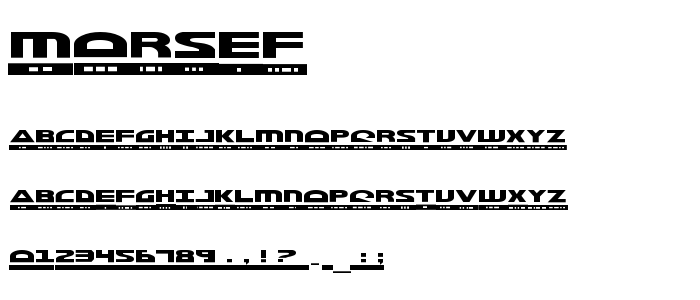 Morsef font