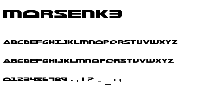 Morsenk3 font