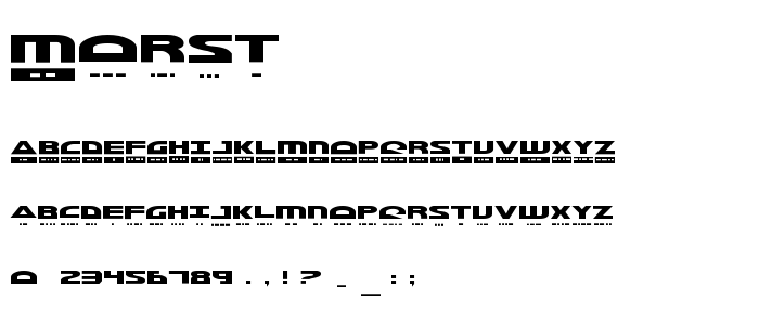 Morst font