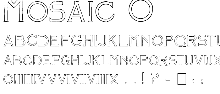 Mosaic_O font