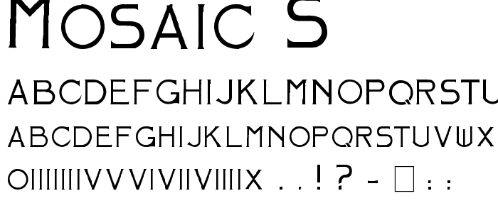 Mosaic_S font
