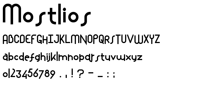 Mostlios font