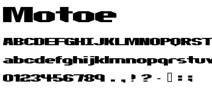 Motoe font