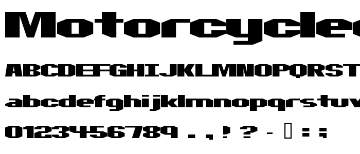 Motorcycleemptiness font