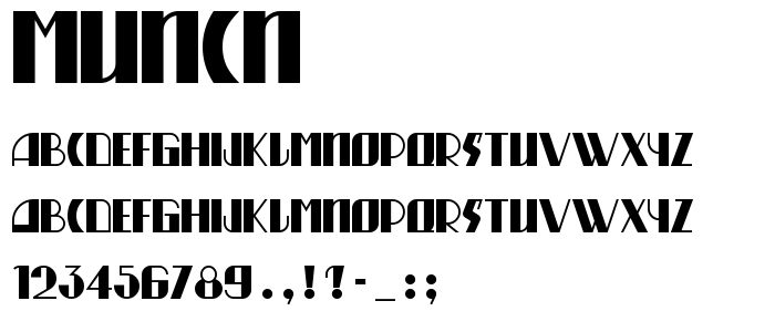 Muncn font