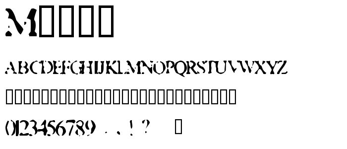 Mustp font