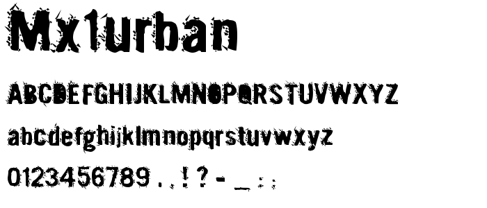 Mx1urban font
