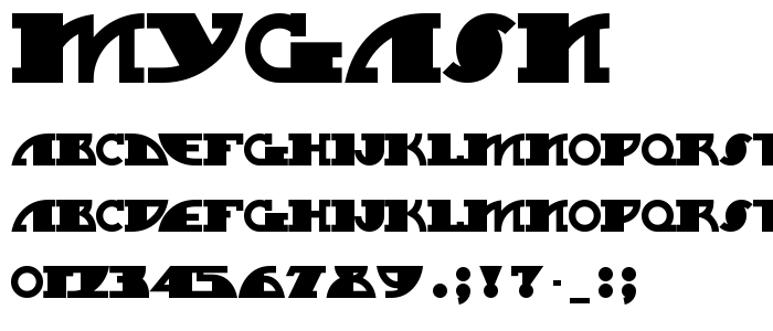 Mygasn font