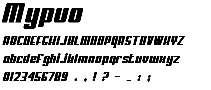 Mypuo font