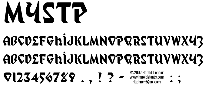 Mystp font