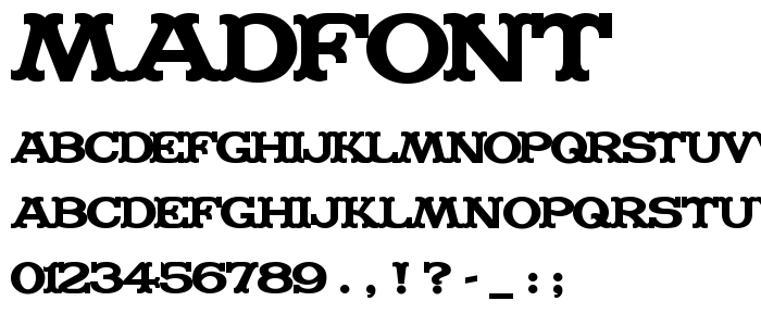 Madfont font