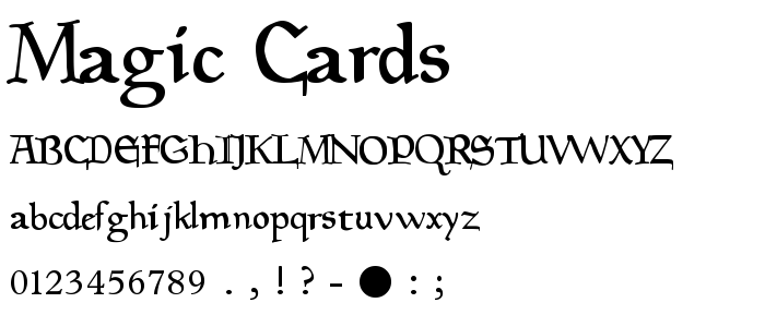 Magic_Cards font