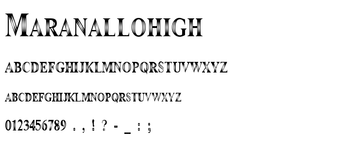 Maranallohigh font