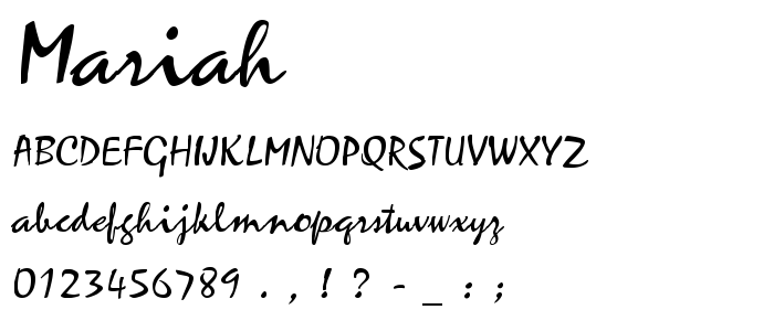 Mariah font