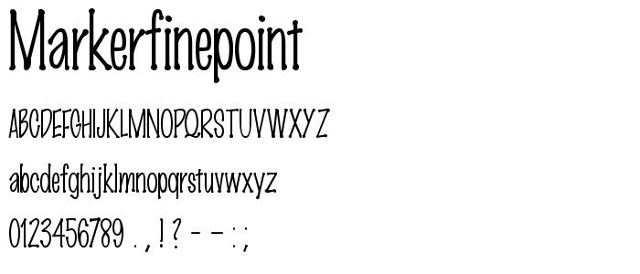 Markerfinepoint font
