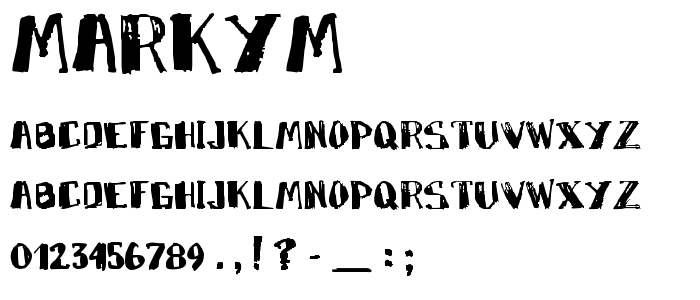 Markym font