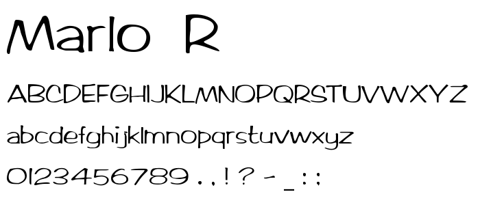 Marlo__R font