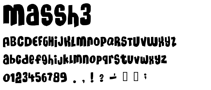 Massh3 font