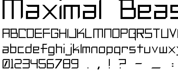 Maximal_Beasts font