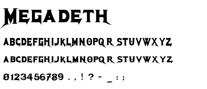 Megadeth font