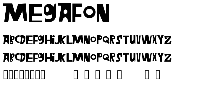 Megafon font