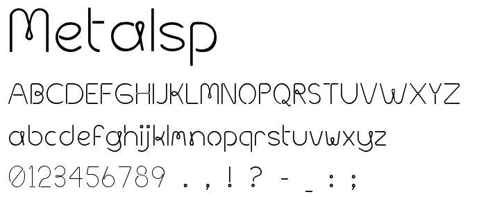 Metalsp font