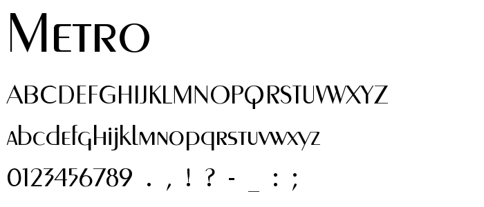 Metro font