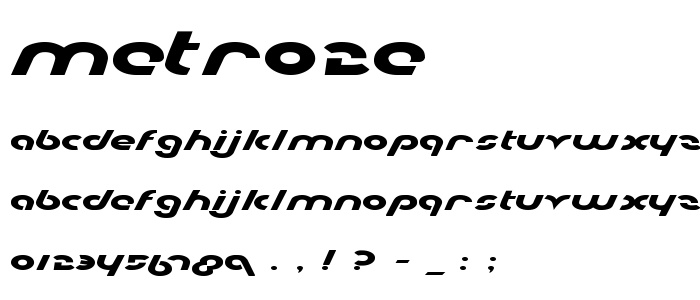 Metro2e font