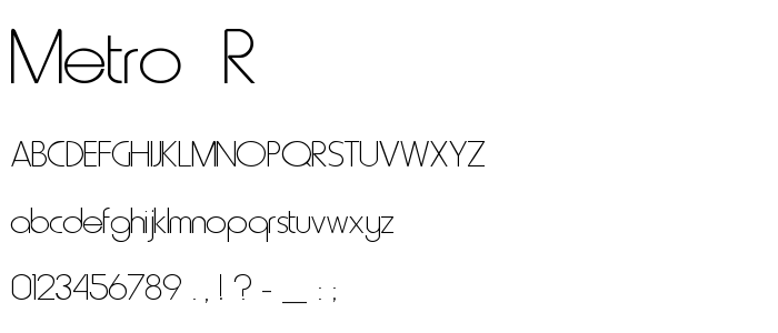 Metro__R font