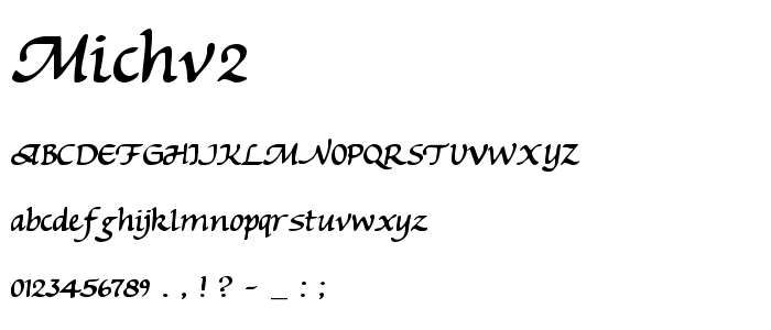 Michv2 font