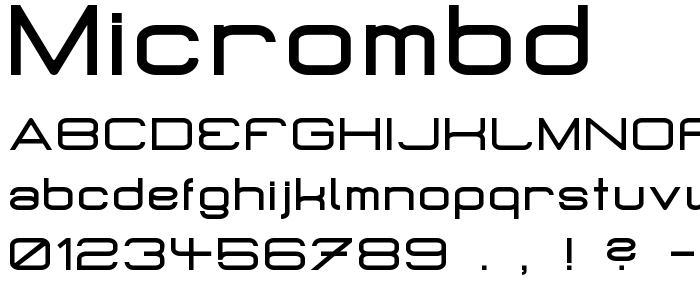 Micrombd font