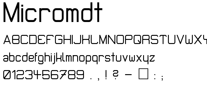 Micromdt font